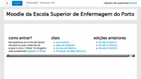 What Moodle.esenf.pt website looked like in 2017 (6 years ago)