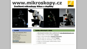 What Mikroskopy.cz website looked like in 2017 (6 years ago)