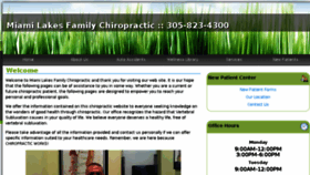 What Miamilakesfamilychiropractic.com website looked like in 2017 (6 years ago)