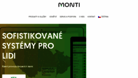 What Monti.cz website looked like in 2017 (6 years ago)