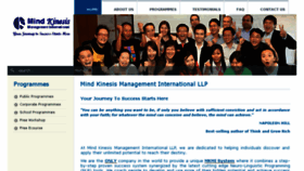 What Mindkinesis.com website looked like in 2017 (6 years ago)