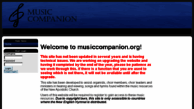 What Musiccompanion.org website looked like in 2017 (6 years ago)