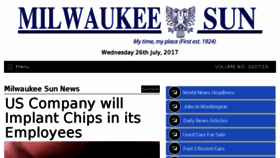 What Milwaukeesun.com website looked like in 2017 (6 years ago)