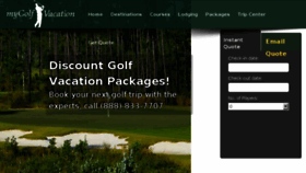 What Mygolfvacation.com website looked like in 2017 (6 years ago)