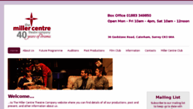 What Millercentretheatre.org website looked like in 2017 (6 years ago)