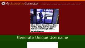 What Myusernamegenerator.com website looked like in 2017 (6 years ago)