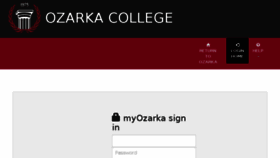 What My.ozarka.edu website looked like in 2017 (6 years ago)