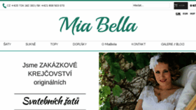 What Miabella.cz website looked like in 2017 (6 years ago)
