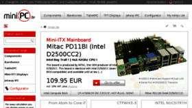 What Minipc.de website looked like in 2017 (6 years ago)