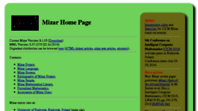 What Mizar.org website looked like in 2017 (6 years ago)