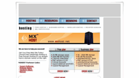 What Mxhost.net website looked like in 2017 (6 years ago)