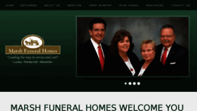 What Marshfuneralhomes.com website looked like in 2017 (6 years ago)