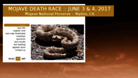 What Mojavedeathrace.com website looked like in 2017 (6 years ago)