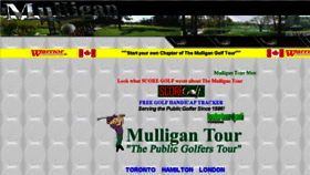 What Mulligantour.com website looked like in 2017 (6 years ago)