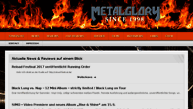 What Metalglory.com website looked like in 2017 (6 years ago)