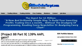What Milliondollartarget.com website looked like in 2017 (6 years ago)