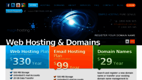 What Magikhosting.com.au website looked like in 2017 (6 years ago)