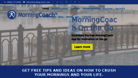 What Morningcoach.com website looked like in 2017 (6 years ago)