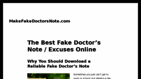 What Makefakedoctorsnote.com website looked like in 2017 (6 years ago)