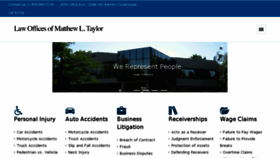 What Matthewtaylorattorney.com website looked like in 2017 (6 years ago)