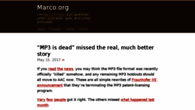 What Marco.org website looked like in 2017 (6 years ago)