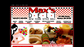 What Maxsdelicafe.com website looked like in 2017 (6 years ago)