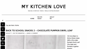 What Mykitchenlove.com website looked like in 2017 (6 years ago)