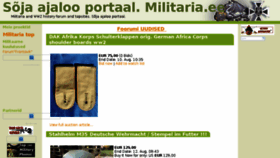 What Militaria.ee website looked like in 2017 (6 years ago)