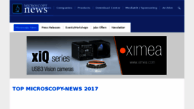 What Microscopy-news.com website looked like in 2017 (6 years ago)