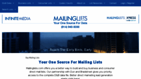 What Mailinglists.com website looked like in 2017 (6 years ago)
