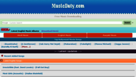 What Musicduty.com website looked like in 2017 (6 years ago)