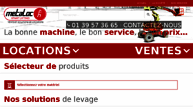 What Metaloc.fr website looked like in 2017 (6 years ago)