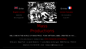 What Massprod.com website looked like in 2017 (6 years ago)