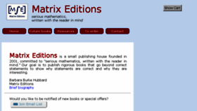What Matrixeditions.com website looked like in 2017 (6 years ago)