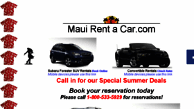 What Mauirentacar.com website looked like in 2017 (6 years ago)