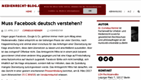 What Medienrecht-blog.com website looked like in 2017 (6 years ago)