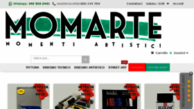 What Momarte.com website looked like in 2017 (6 years ago)