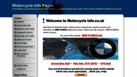 What Motorcycleinfo.co.uk website looked like in 2017 (6 years ago)