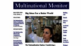 What Multinationalmonitor.org website looked like in 2017 (6 years ago)