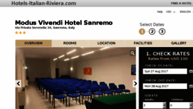 What Modus-vivendi-hotel.sanremo.hotels-italian-riviera.com website looked like in 2017 (6 years ago)