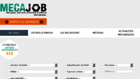 What Mecajob.fr website looked like in 2017 (6 years ago)