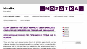 What Mozaika.eu website looked like in 2017 (6 years ago)