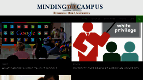 What Mindingthecampus.com website looked like in 2017 (6 years ago)