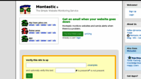 What Montastic.com website looked like in 2017 (6 years ago)