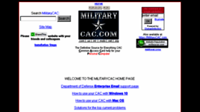 What Militarycac.org website looked like in 2017 (6 years ago)