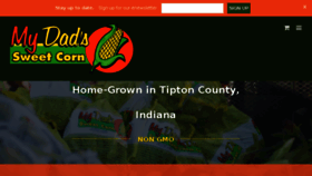 What Mydadssweetcorn.com website looked like in 2017 (6 years ago)