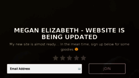 What Meganelizabeth.com website looked like in 2017 (6 years ago)