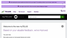 What Mytelus.com website looked like in 2017 (6 years ago)