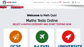 What Math-quiz.co.uk website looked like in 2017 (6 years ago)