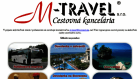 What M-travel.sk website looked like in 2017 (6 years ago)